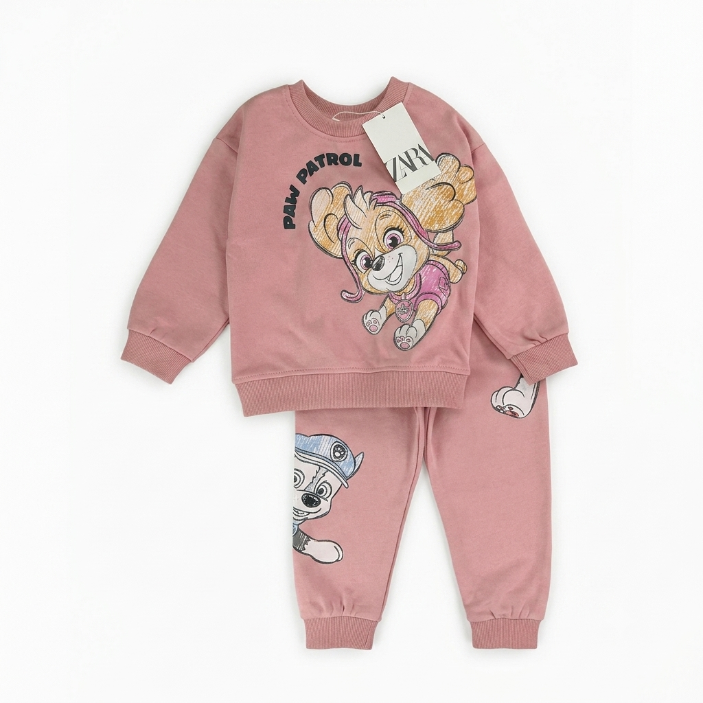 Conjunto deportivo "Paw Patrol" en rosa (Zara)