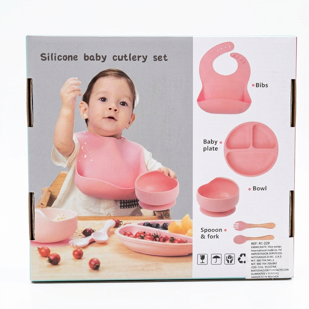 Set Completo de Alimentación para Bebé en Silicona (Vajilla Infantil) - Image 2