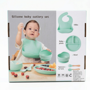 Set Completo de Alimentación para Bebé en Silicona (Vajilla Infantil)