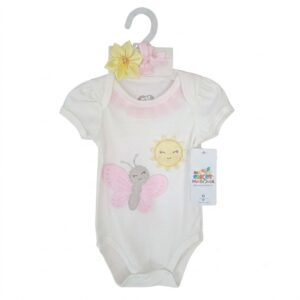 Conjunto Infantil con Aplique de Mariposa y Sol - Talla 6 meses