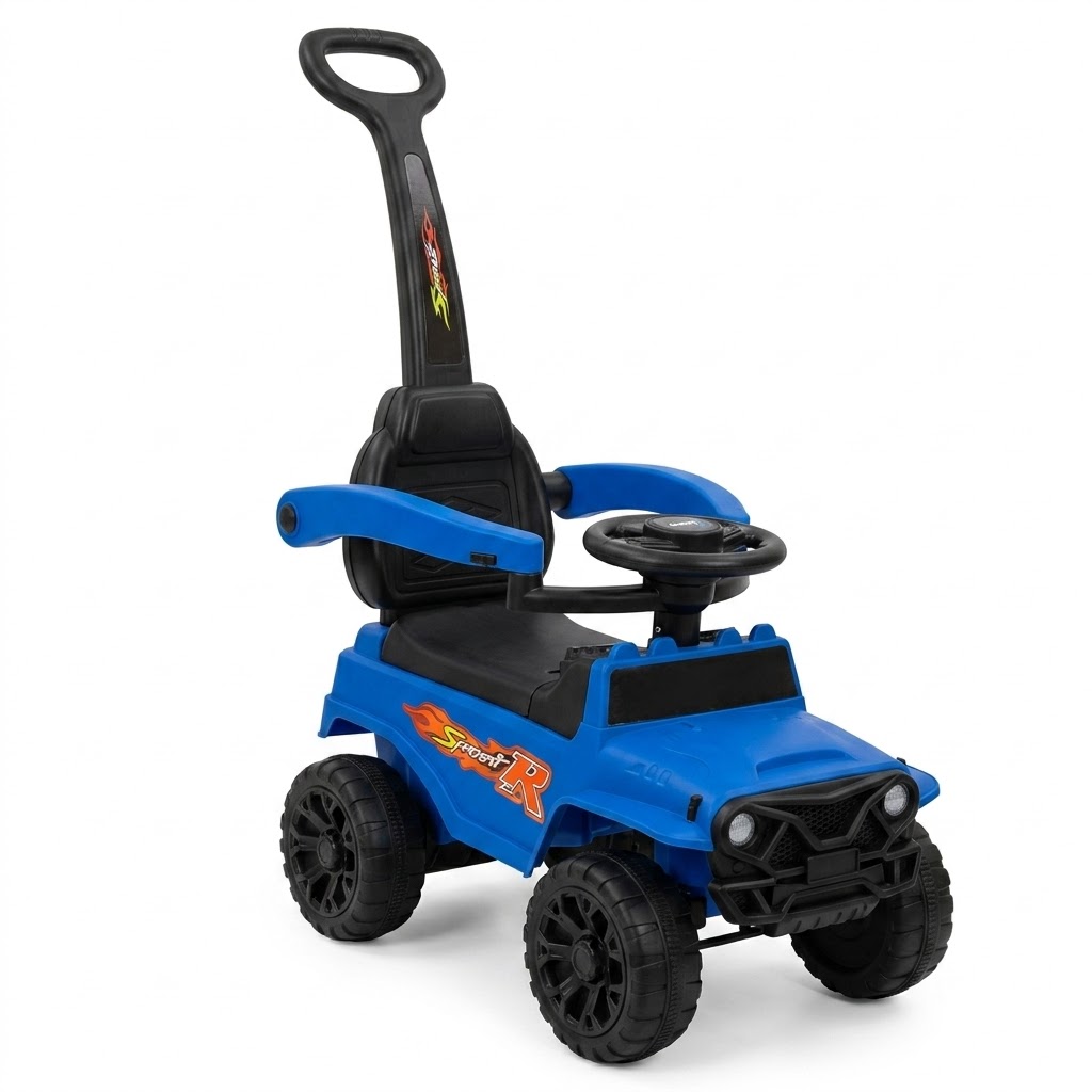 Carro Montable Infantil Estilo Jeep con Mango Guía
