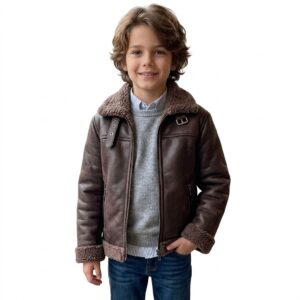 Chaqueta Estilo Aviador para Niño con Forro de Borreguillo