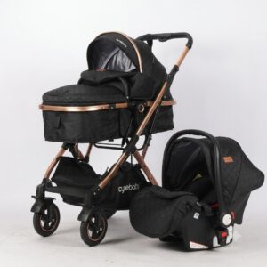 Coche Moises Negro con Portabebé Premium