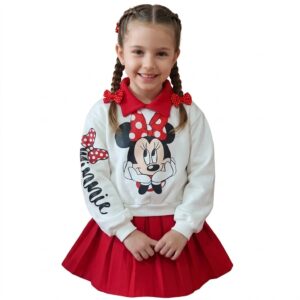 Conjunto de Falda Y Buso con Cuello - Minnie Mouse y Guerreras K-pop