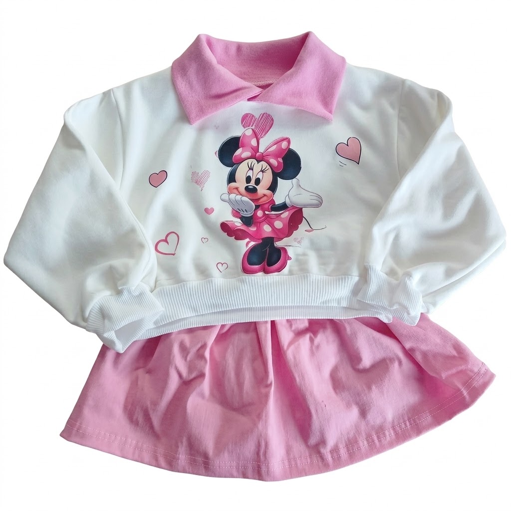 Conjunto de Falda Y Buso con Cuello - Minnie Mouse y Guerreras K-pop - Image 3