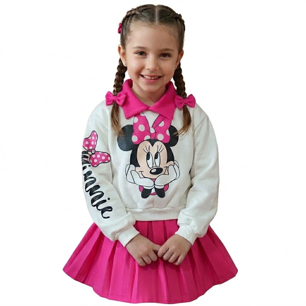 Conjunto de Falda Y Buso con Cuello - Minnie Mouse y Guerreras K-pop - Image 2