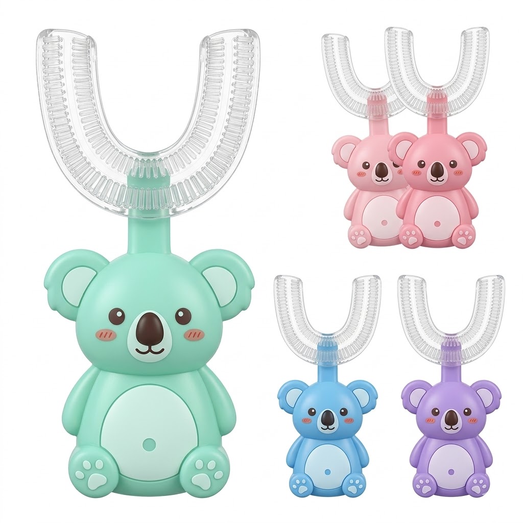 Cepillo de Dientes Infantil en Forma de "U" con Diseño de Koala