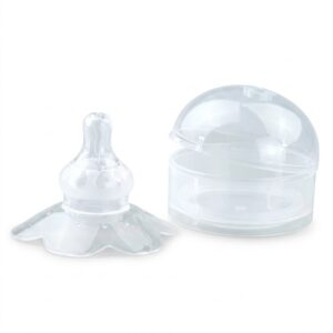 Pezonera de Silicona para Lactancia con Estuche Protector- Flor x1
