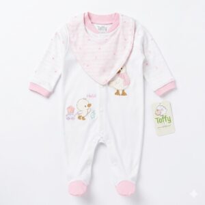 Pijama de Bebé con Babero – Diseño Tierno "Hola"