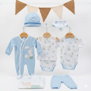 Set de Primera Muda para Bebé - Colección Conejito Pescador (8 piezas)