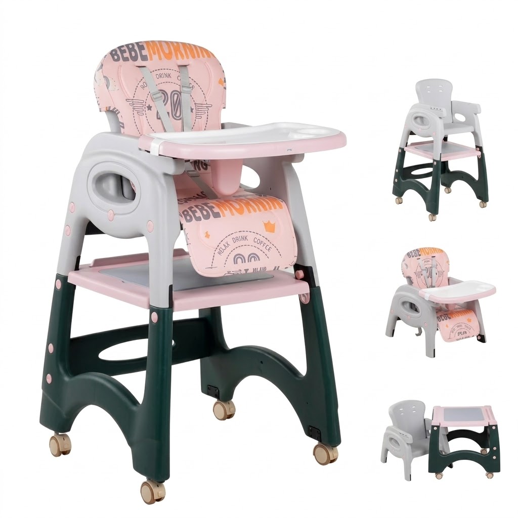 Silla Multiusos 3 en 1 para Bebés: Comedor, Escritorio y Silla Infantil
