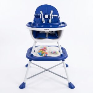 Silla de Comer para Bebé 2 en 1 con Mesa de Bloques Didácticos
