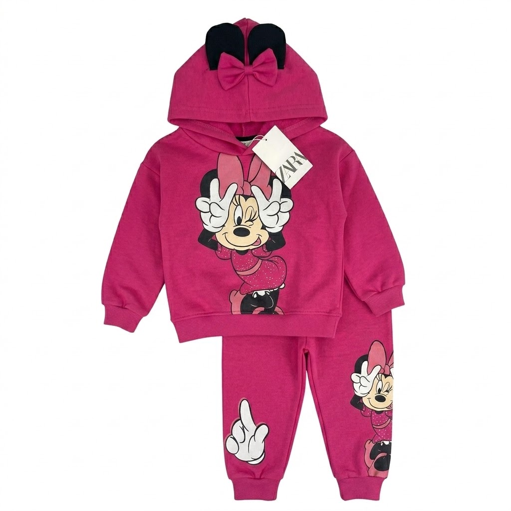 Conjunto Deportivo de Buzo con Capucha y Pantalón para Niña - Diseño Minnie Mouse- Zara - Image 2