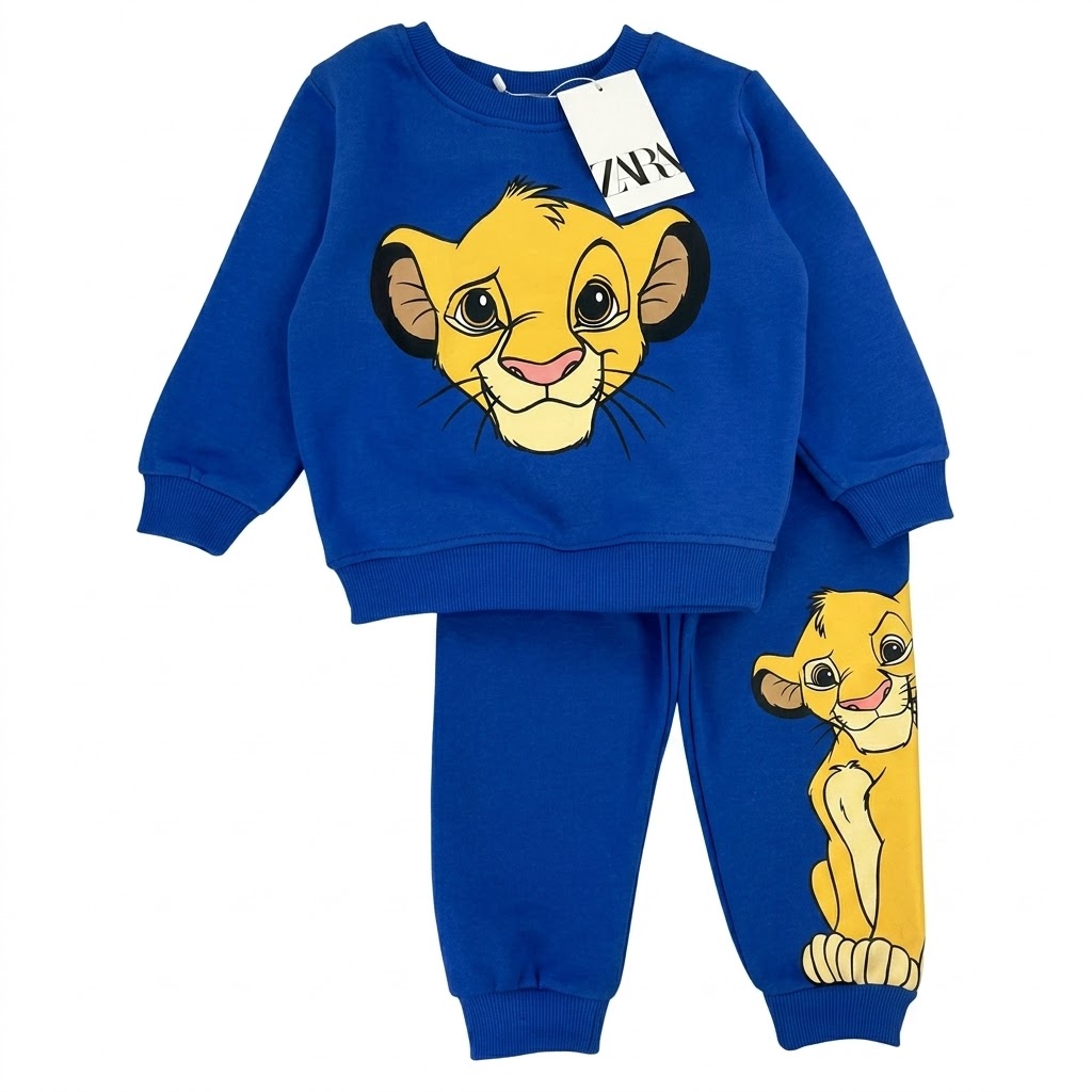 Conjunto Deportivo de Buzo y Pantalón para Niño con Diseño de León- Zara