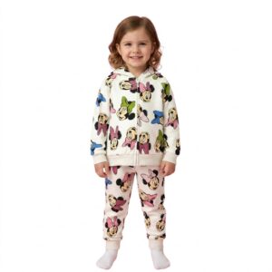 Conjunto de Buzo con Capucha y Pantalón para Niña - Diseño Completo Minnie Mouse- Zara
