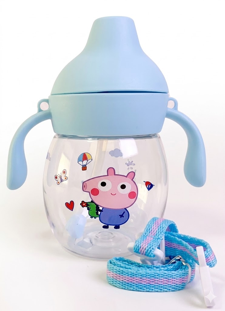 Tetero Infantil Boquilla con Asas y Correa - Diseño Peppa Pig - Image 2