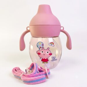 Tetero Infantil Boquilla con Asas y Correa - Diseño Peppa Pig