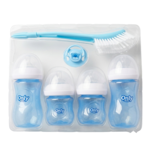 Kit de 4 Teteros, Chupo y Cepillo Limpiador Only