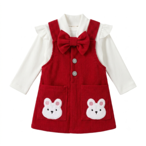 Vestido Infantil "Conejitos Velvet"