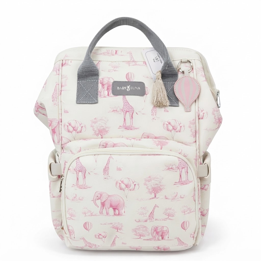 Pañalera Mochila en Cuero Safari Baby Luna - Image 2